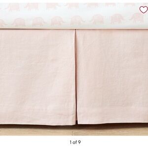 Pottery Barn Kids Pink bed skirt